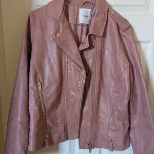 Faux leather jacket Mango Large